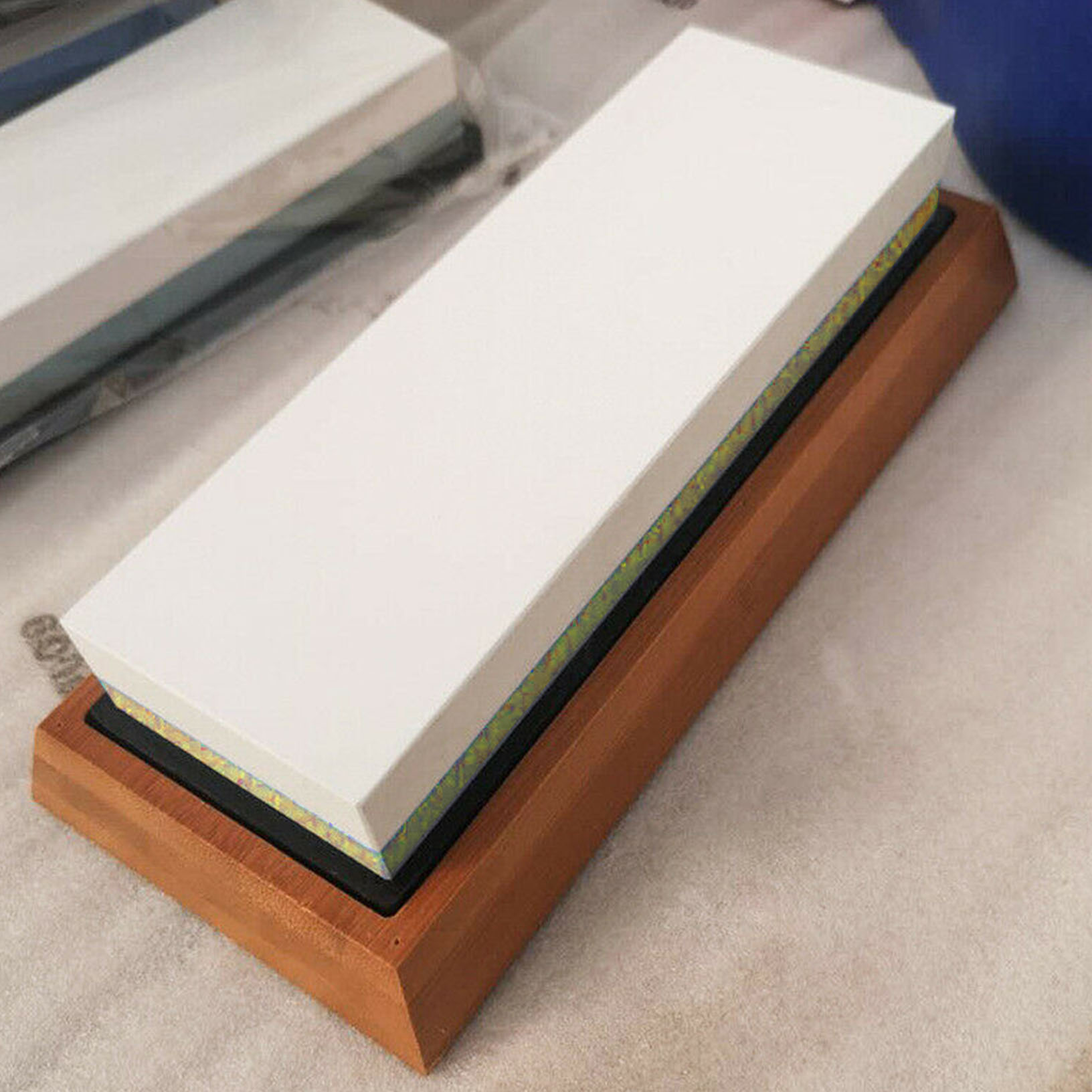 Premium Knife Sharpening Grit Stone Kitchen Whetstone Sharpener Wet Two 