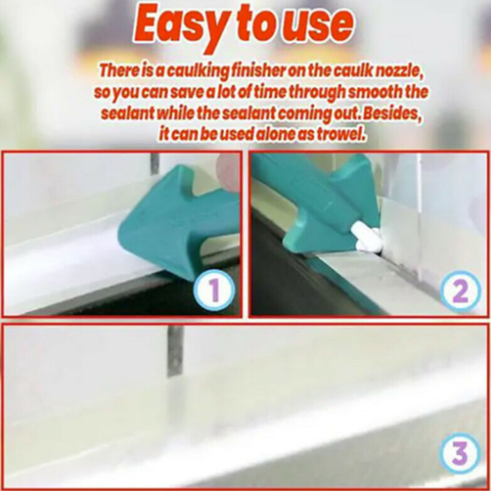 Herramienta acabado calafateo silicona 3 en 1 Espátula Herramienta