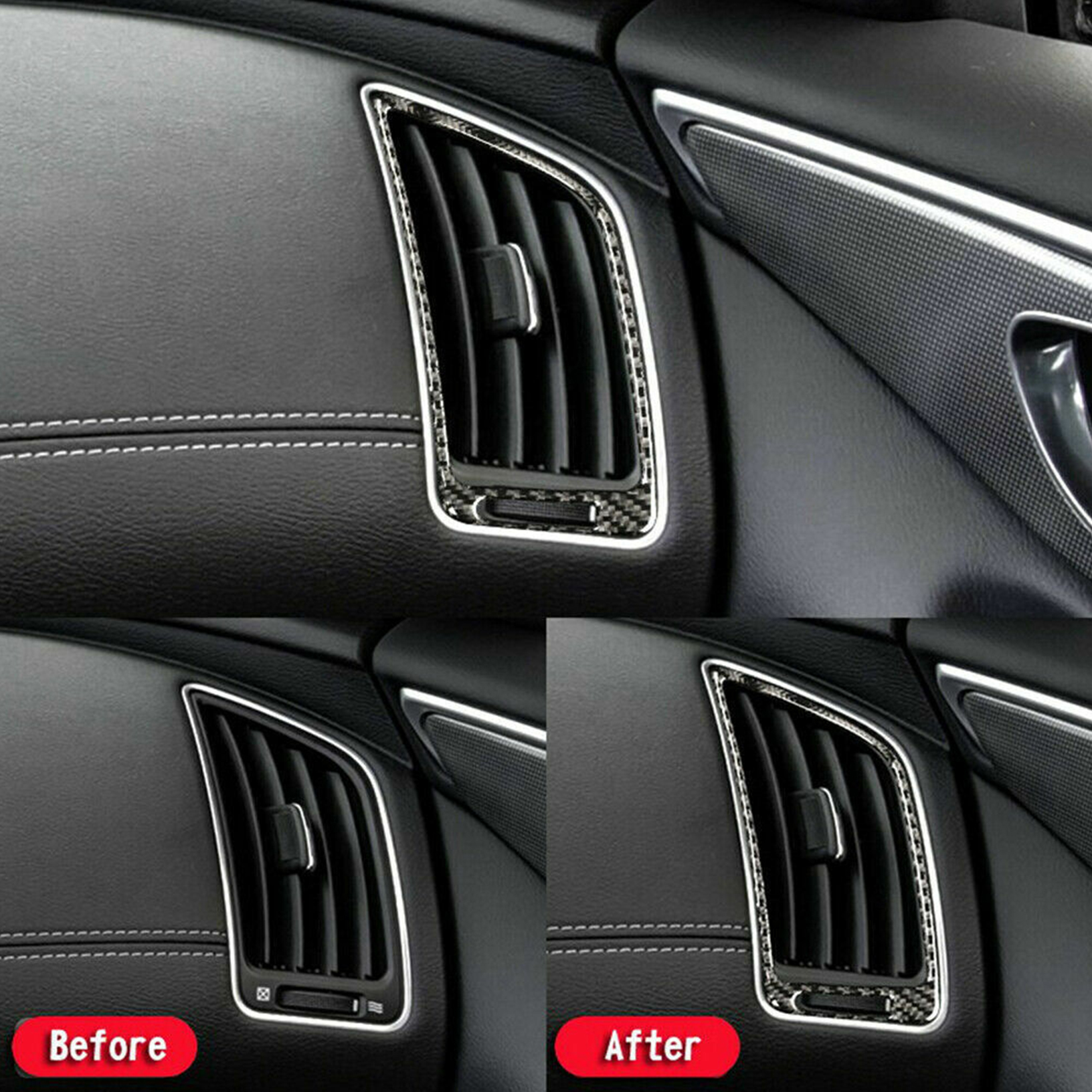 Dry Carbon Fiber Side Fender Trim For INFINITI Q60 Coupe Carbon Side Fender Air