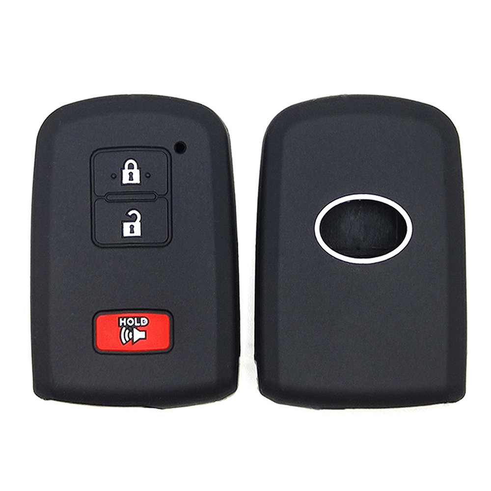 RemoteSuperMarket Key Fob Cover For 2015-2018 Toyota Tacoma – Black Silicone Skin